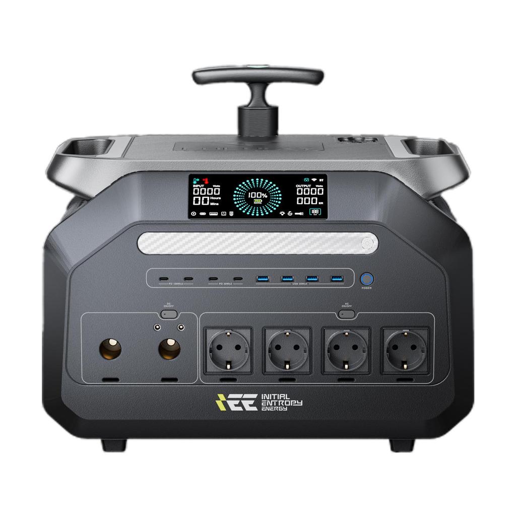 IEE P3200 3200W Portable Power Station, 2048Wh Solar Generator with LiFePO4 Battery, Fast Charging, APP Control, 16 Ports, UPS Portable Power Station