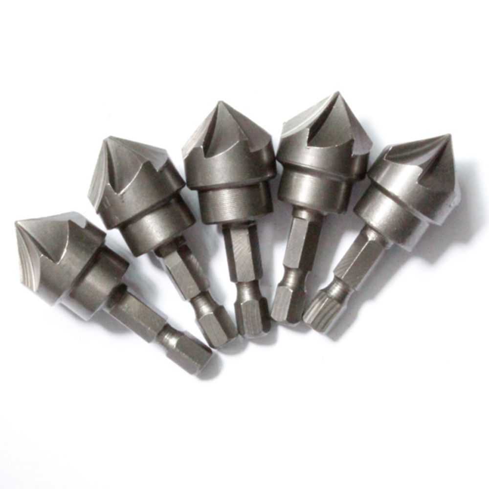 90 Degree Remove Burr Tools 1/4" Hex Shank Countersink Drill Deburring Drilling Chamfer Bit Cutter