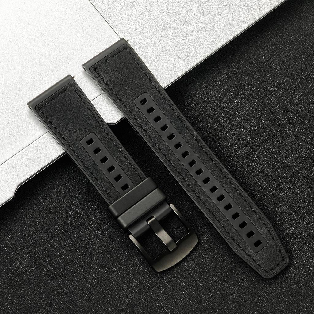 22mm Leather Silicone Strap For HUAWEI WATCH 4 Pro GT 2 3 SE GT4 46MM / Runner / Ultimate Replacement Band Watchband Bracelet
