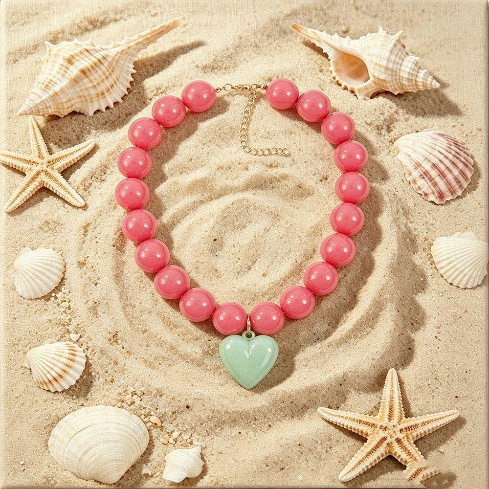 Colorful Beads Beaded Necklace Bohemian Style Pendant Jewelry Party Accessory