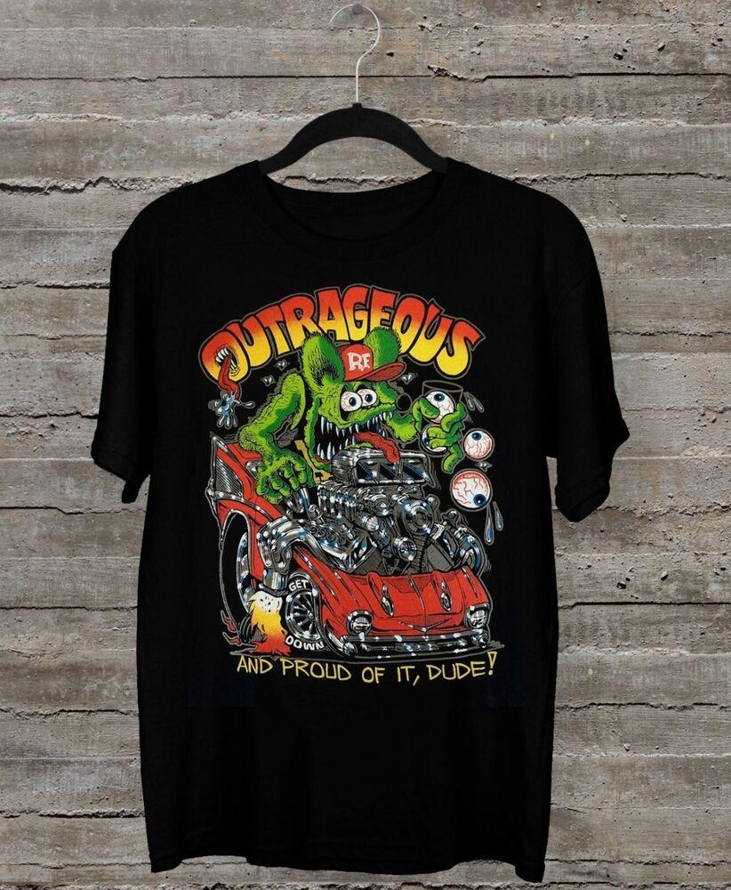 Футболка Rat Fink ED ROTH с Big Daddy Black Все размеры S-5XL Футболка Унисекс XXL
