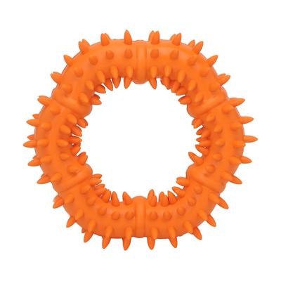 Giocattolo da Masticare per Cani Design Spina Gomma Leggero Lancio Cattura Volo Anello di Bava Giocattolo per Cani