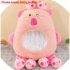 Cute Capybara Stuffed Toy Pillow Bag With Six Mini Plushies Stress-relief Dolls