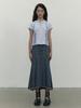 Kirsh Hotfix Trumpet Denim Skirt [Blue]