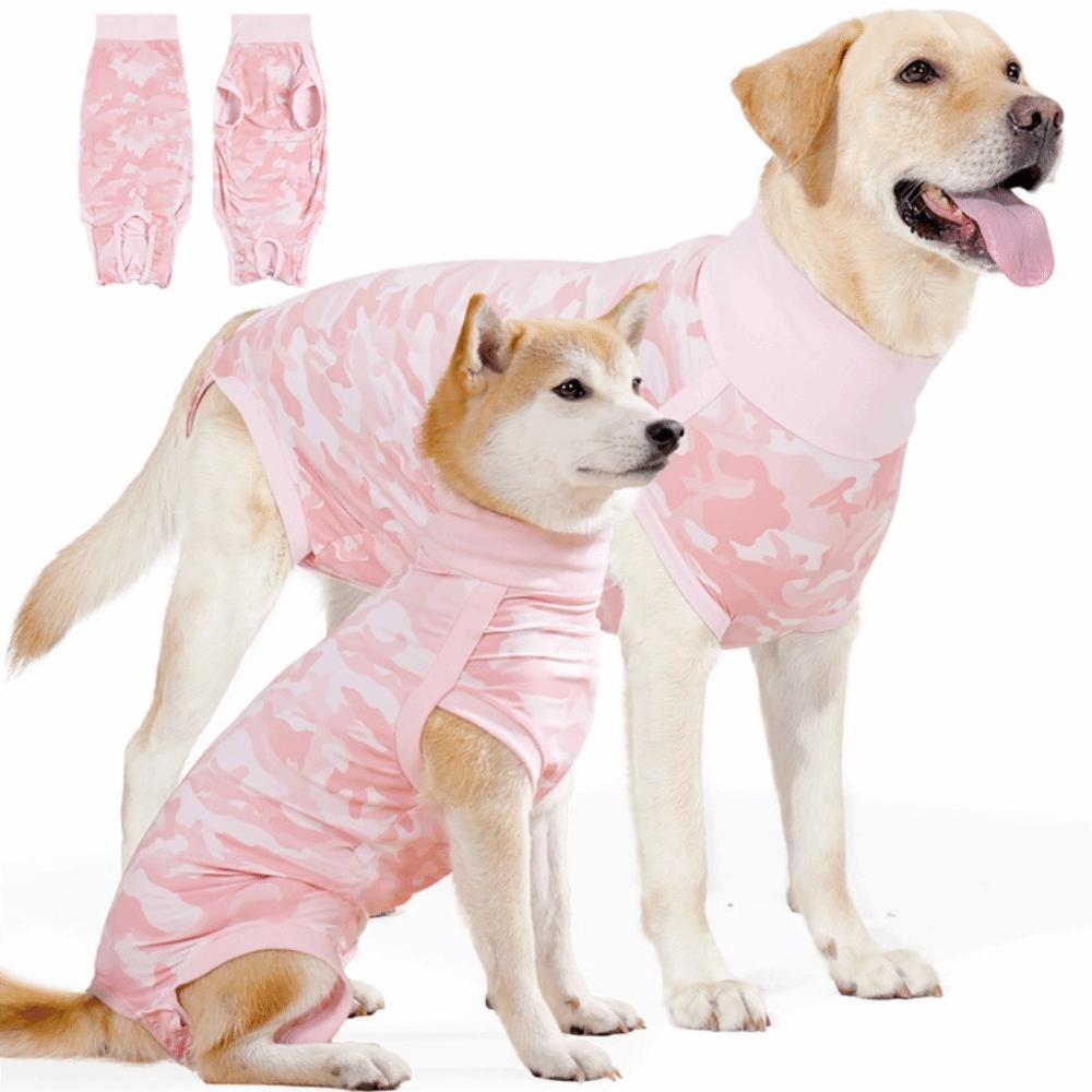 Elastic Dog Recovery Suit Soft Breathable Dog Sterilization Suit Four-Legged Washable Pet Anxiety Vest Spay Neuter