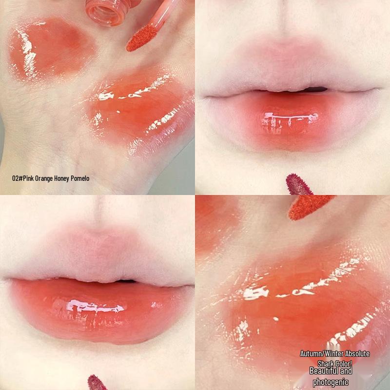 

CACE Moisturizing Pink Plump Lips Lip Gloss: Cold Brew Wind Chime Mirror Finish, Watery Light, Non-Sticky. 2.5g