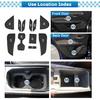 SXCY For 2025 Kicks Door Slot Mats For 2025 2026 Nissan Kicks Accessories 2025 2026 Nissan Kicks Cup Holder Erts Liner Cupholder Console Erts Liner