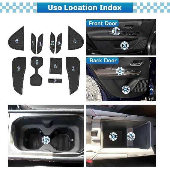 SXCY For 2025 Kicks Door Slot Mats For 2025 2026 Nissan Kicks Accessories 2025 2026 Nissan Kicks Cup Holder Erts Liner Cupholder Console Erts Liner