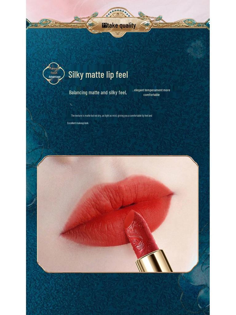 Soft Mist Carved Mattes Langanhaltendes Samt-Lippenstift-Set - Nicht verblassend, einfach aufzutragen Östlicher Lipgloss.