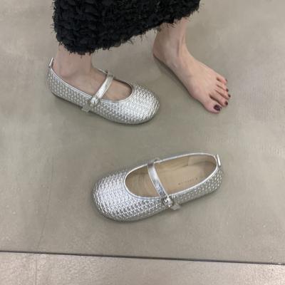 Einfache Dameneinzelchuhe Frühling und Sommer neu weichsohlige runde Zehe Mary Jane Schuhe vielseitige Doudou Schuhe Tide