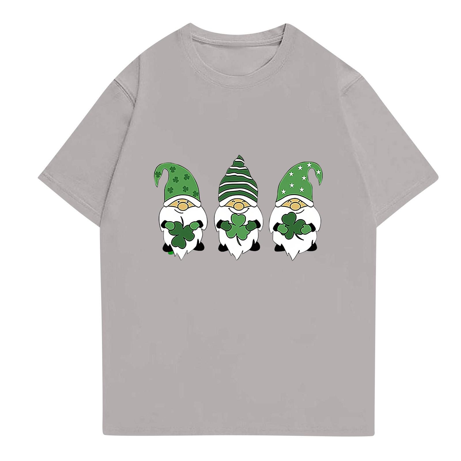 

Женская летняя модная повседневная блузка с коротким рукавом и принтом R-образным вырезом M