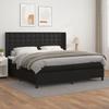 3132519 vidaXL Divan Bed with Mattress Black 200x200 Cm Faux Leather
