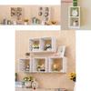 Creative Wall Mount Organizer With Wooden Panels For Bedroom Storage And Decoration