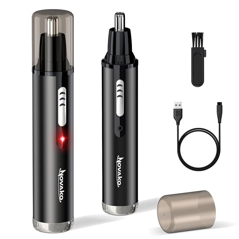 

[New in 2024] nose hair cutter electric cutter small size 1 unit 2 roles nose hair trimming USB rechargeable ear hair shaving Washable Convenient to
