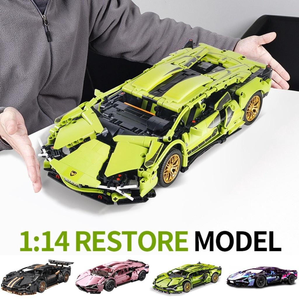 Highly Popular Cyberpunk Lamborghini Carriage Edition Lego Model Remote Control Car Toy