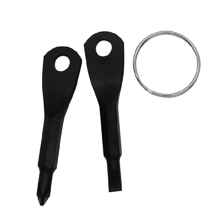 Portable Screwdriver Slotted Screwdriver Cross Shaped Small Screwdriver Keychain