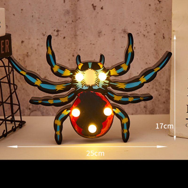 Festive Halloween Led Lights Lantern With Safe Low Voltage Bat Skull Pumpkin And Spider Patterns