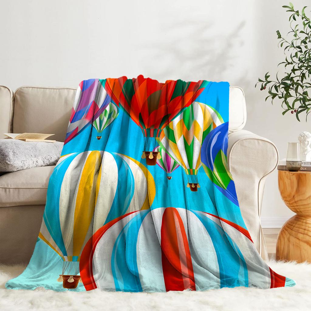 Hot Air Balloon Blanket Flannel Blanket Nap Blanket Blanket