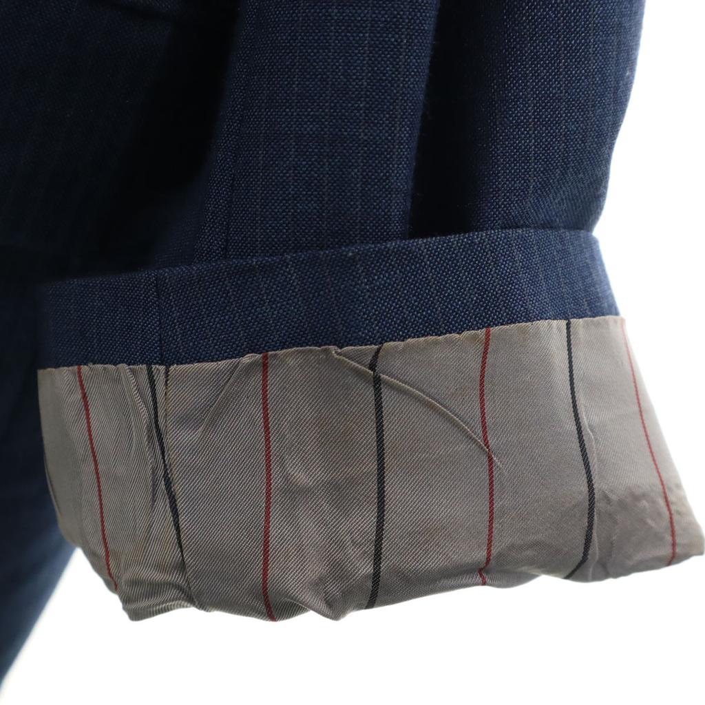 British American Striped Pattern suit Setup 96A6 Navy Men's Used