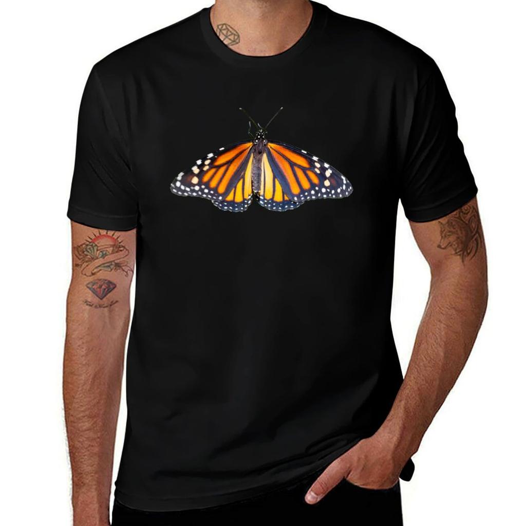 Monarch Butterfly Sticker Tshirt All Weather Casual Short Sleeve