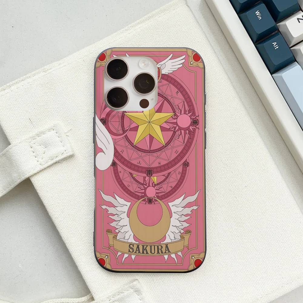 Anime C-CardcaptorS S-Sakura For IPhone 17 16 15 14 13 12 11 Pro Max Plus Pro Corrugated Shockproof Matte Phone Cover