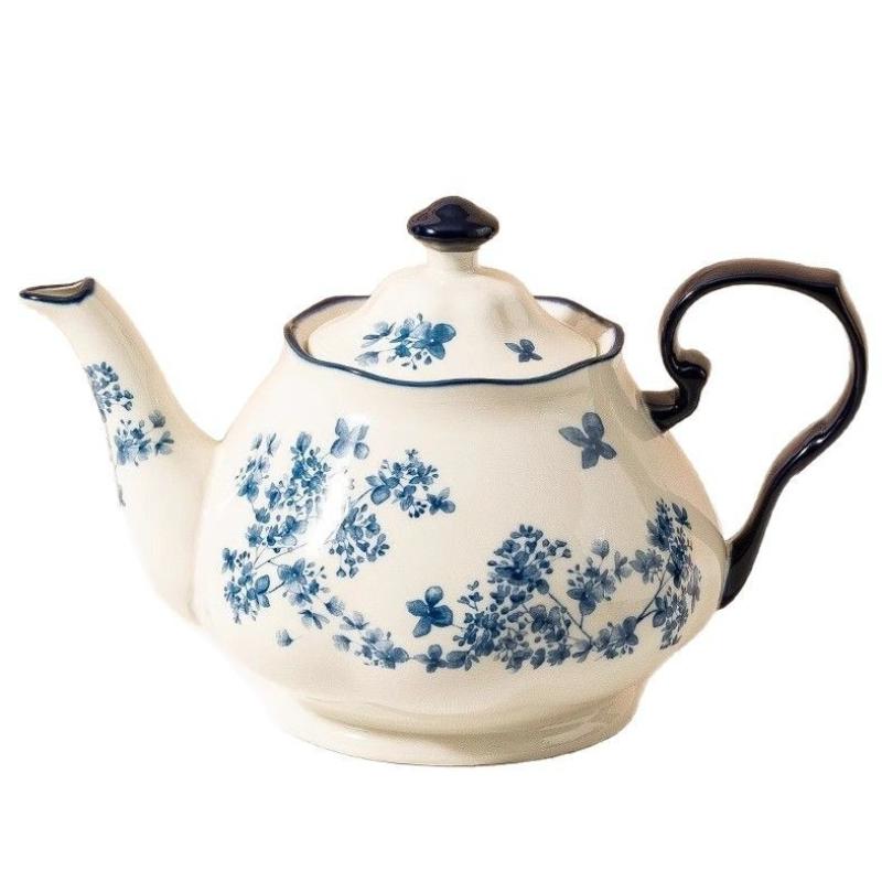 Ceramic Coffee Cup Chinese Blue and White Porcelain Teacup Teapot Mug Drinking Utensils Afternoon Tea Accessories Coffee Cup Set