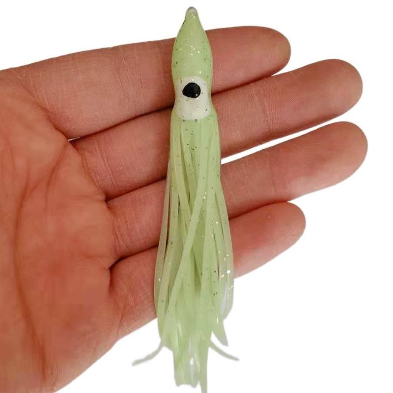 

12cm 4.8g 3D Colorful Octopus Squid Soft Lure Artificial Squid Bait Fish Lure with Whiskers Simulation Squid Lure