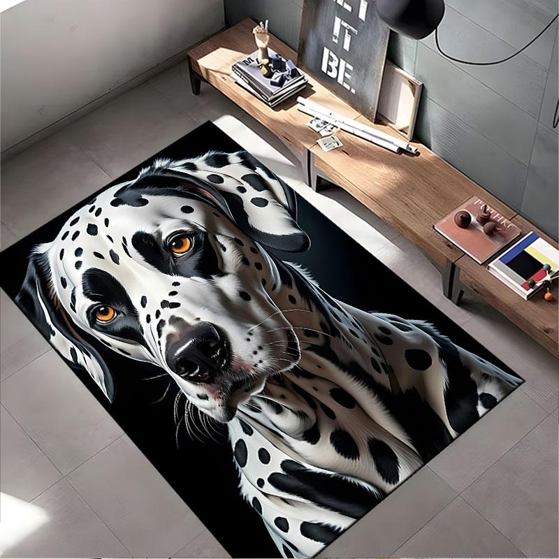 Realistic Dalmatian Dog Pattern Suitable As a Non-slip Mat for the Living Room or Bedroom Sofa