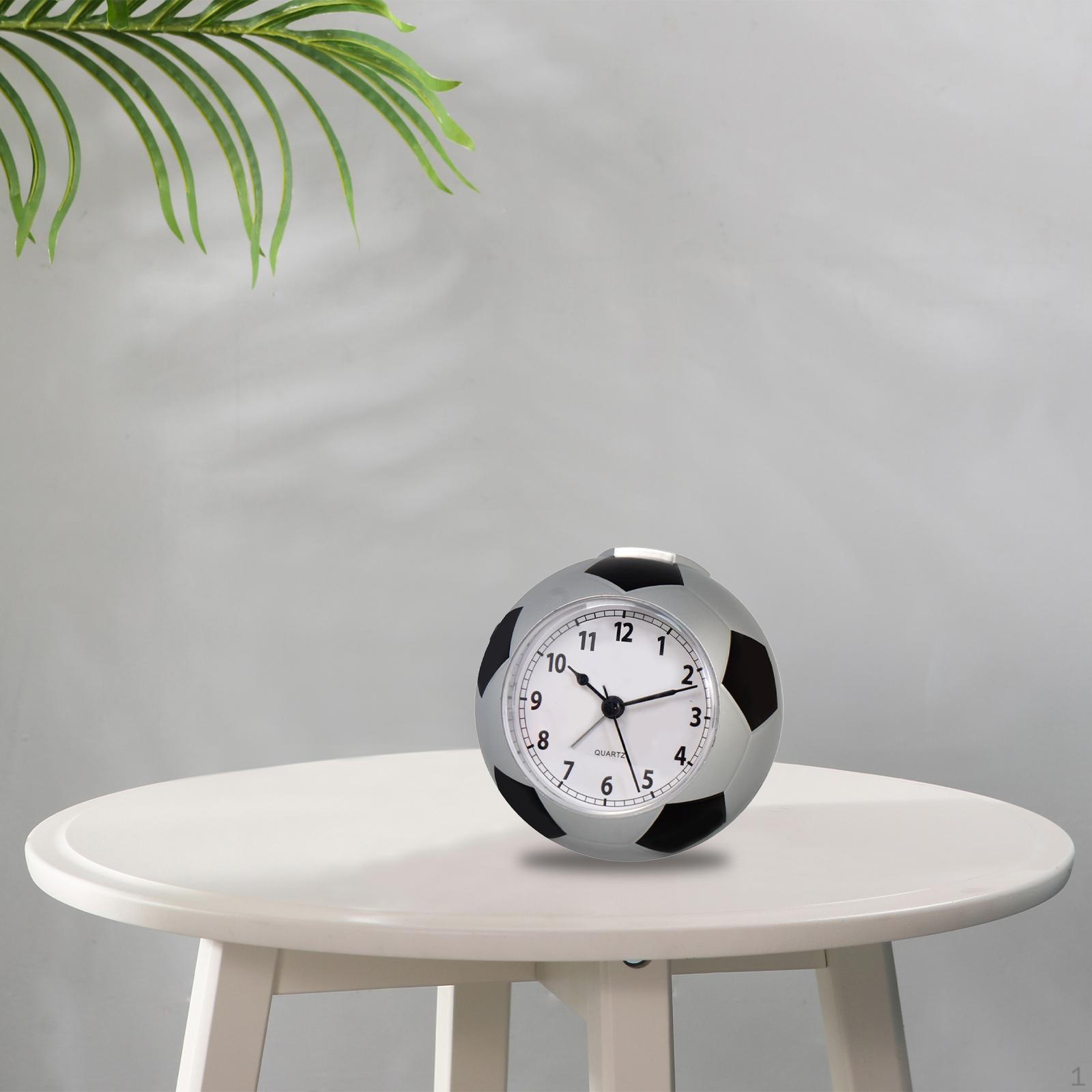 

Football Shaped Alarm Clock Home Decoration Cute, Portable, Practical Decorative Table Silent серебряный