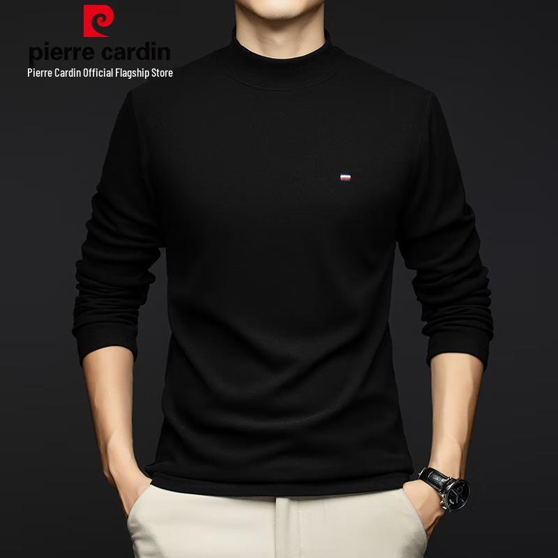 Pierre Cardin Men's Thermal Mock Neck Long Sleeve T-Shirt