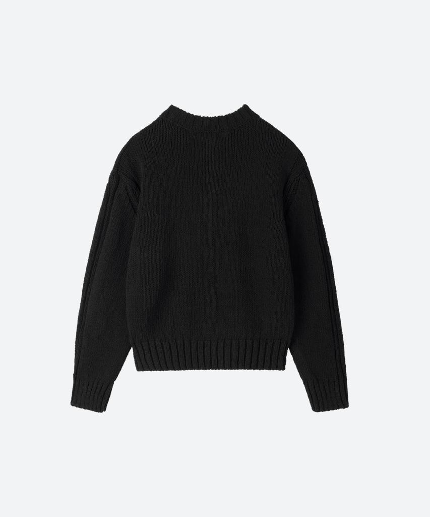 Moonsun Unisex, Bold Zip-Up Cardigan / Black
