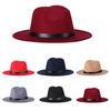 Fedora Hut Einfarbig Verstellbar Britischer Stil Jazzkappe Kostümzubehör Streetwear