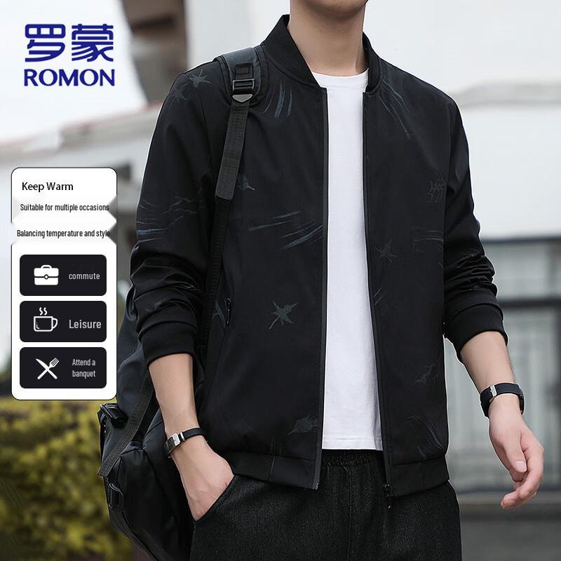 ROMON Men's Versatile Windproof Baseball Collar Jacket