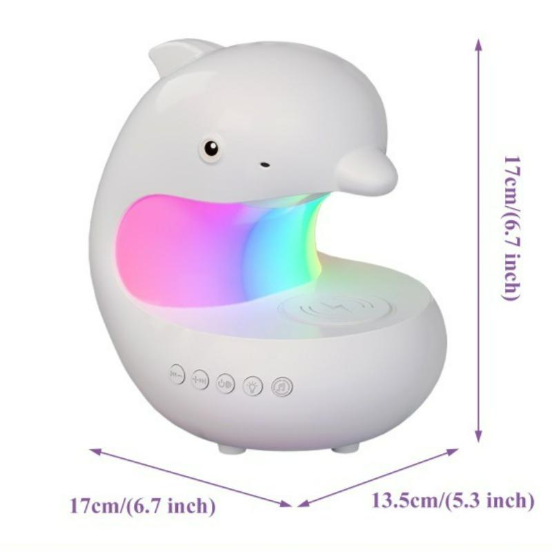 

Беспроводная зарядка ночник милый дельфин настроение красочное окружающее освещение Bluetooth динамик спальня прикроватная тумбочка лампа белый