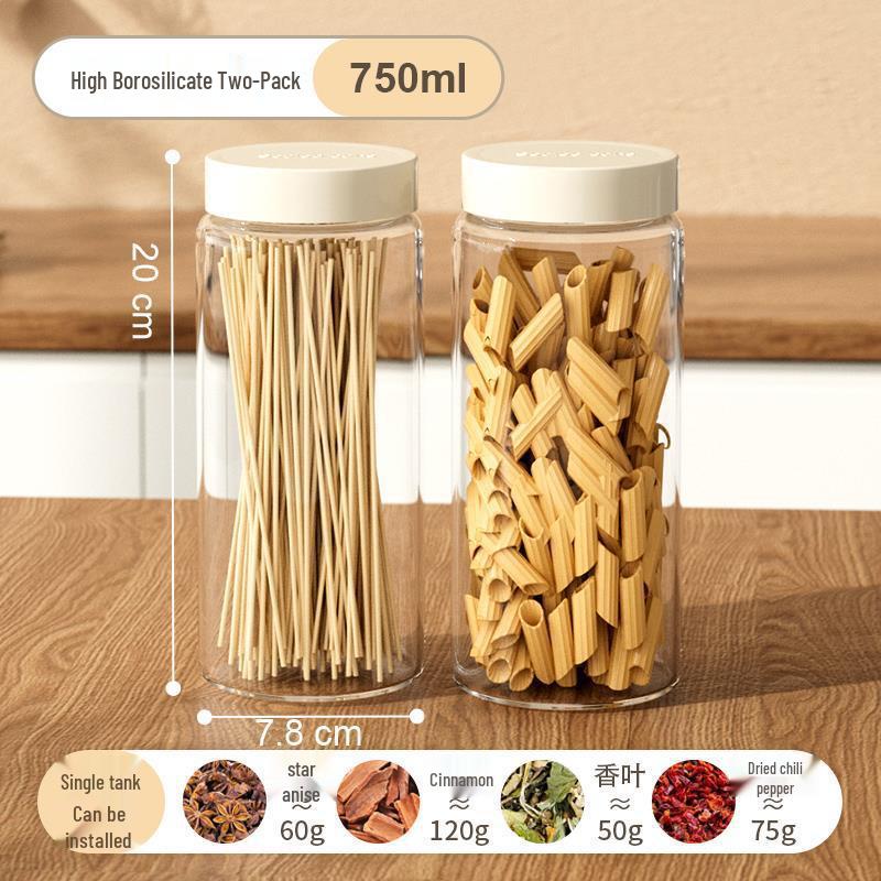 Frasco de Almacenamiento de Vidrio Resistente al Calor para Especias y Salsas