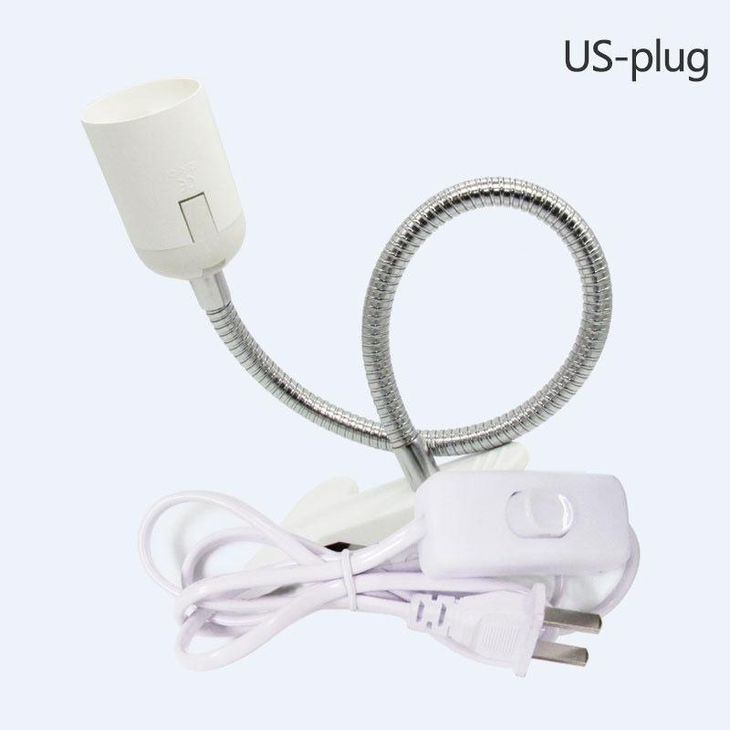 E27 400MM Flexible Clip Switch LED Lamp Holder Socket Power Cable