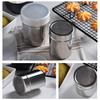 [i Cafilas][SS] 1PC Stainless Steel Chocolate Shaker Cocoa Flour Sugar Powder Coffee Sifter +8 PCS Coffee Stencils Template +1 Gold Spoon