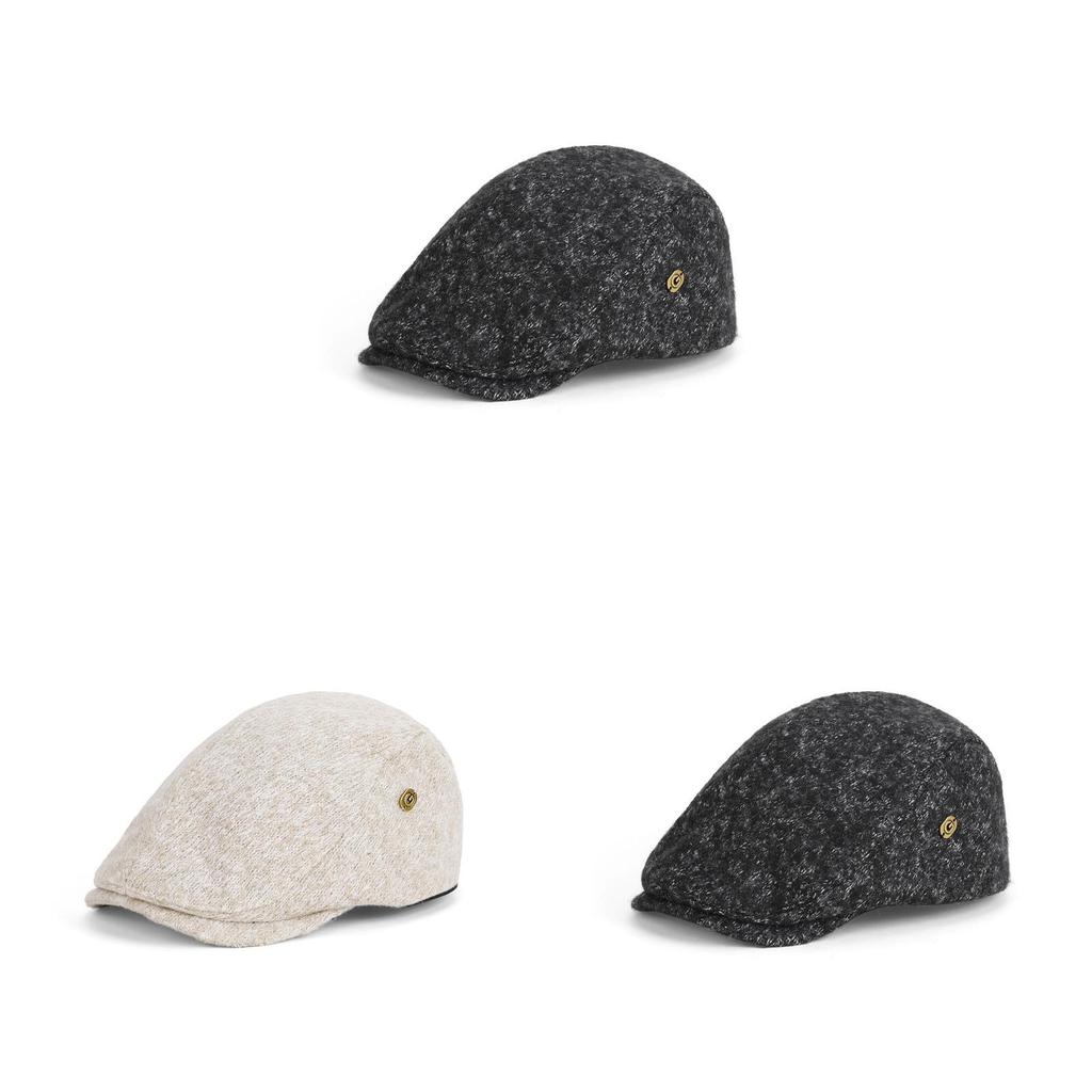 Retro Style Ladies Beret With Polyester Fabric And Short Brim For Casual Autumn Wear