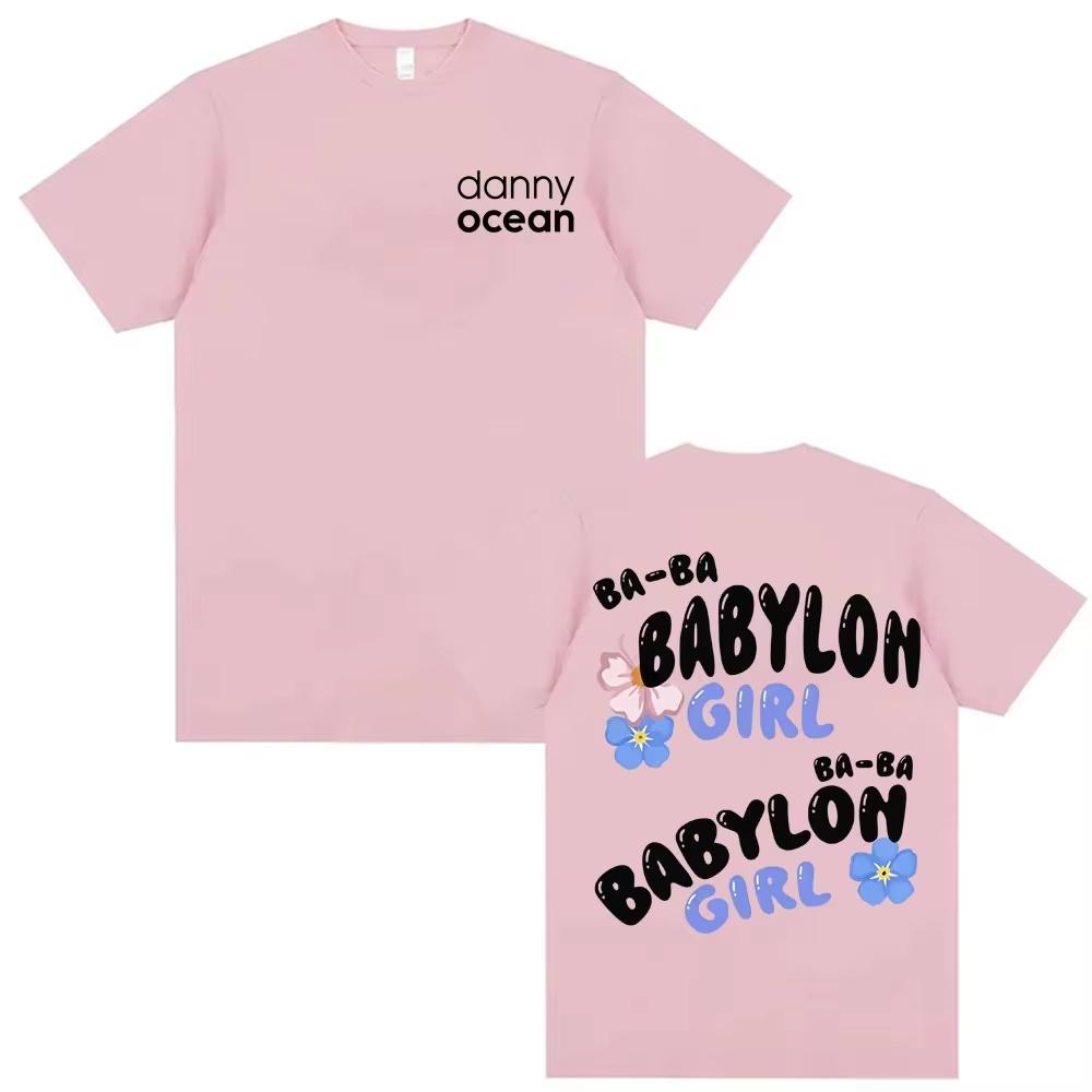 Rapper Danny Ocean Babyloh Girl T Shirts Unisex Women Casual Cotton High Quality Tshirt Vintage Style T Shirt Streetwear