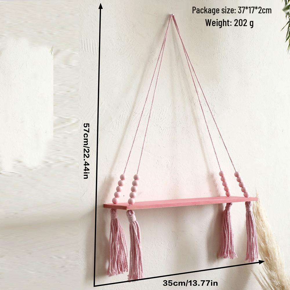 Bohemian Hand-Woven Tapestry Wall Shelf & Flower Pot Rack