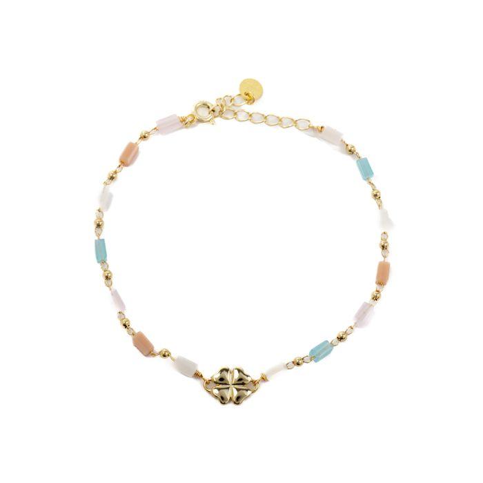 Bracelet - LUXENTER - Saara - Argent 925 - Or jaune 18K - Cristaux multicolores
