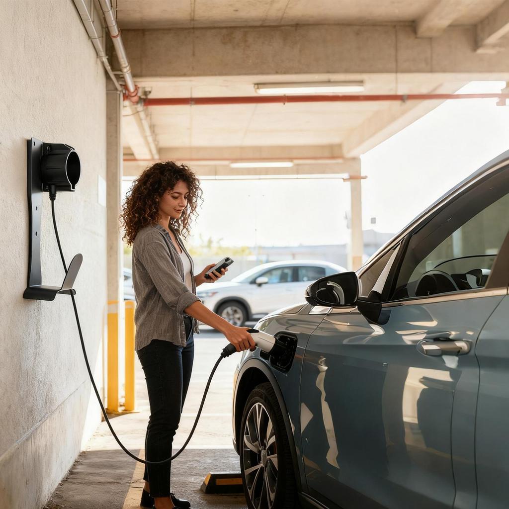 EV-Ladegerät Halterung Wandmontage Edelstahl Wandhalter Organizer EV-Ladegerät Ständer Für Zuhause Camping Tägliches Abenteuer Fahrzeug Straße