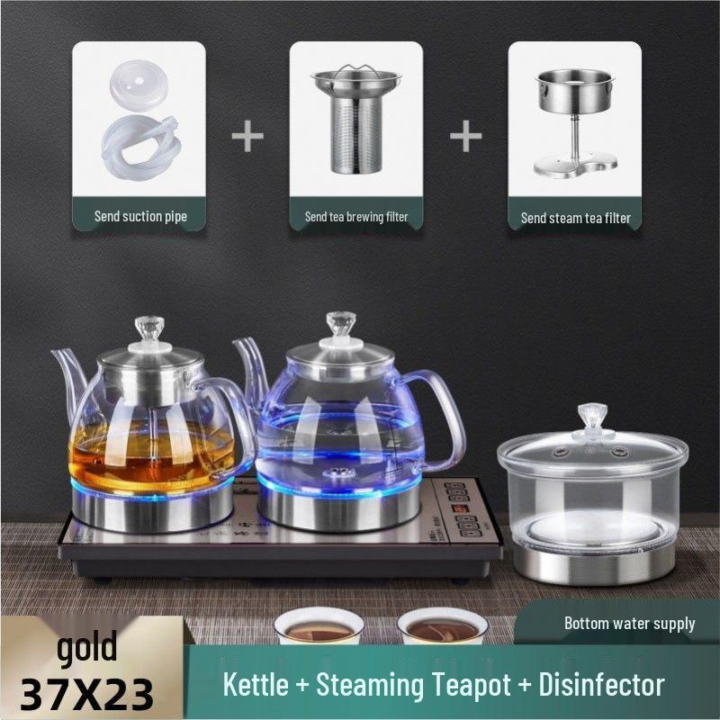 Fully Automatic Tea Set: Integrated Teapot, Water Filling, & Kettle for Home Use