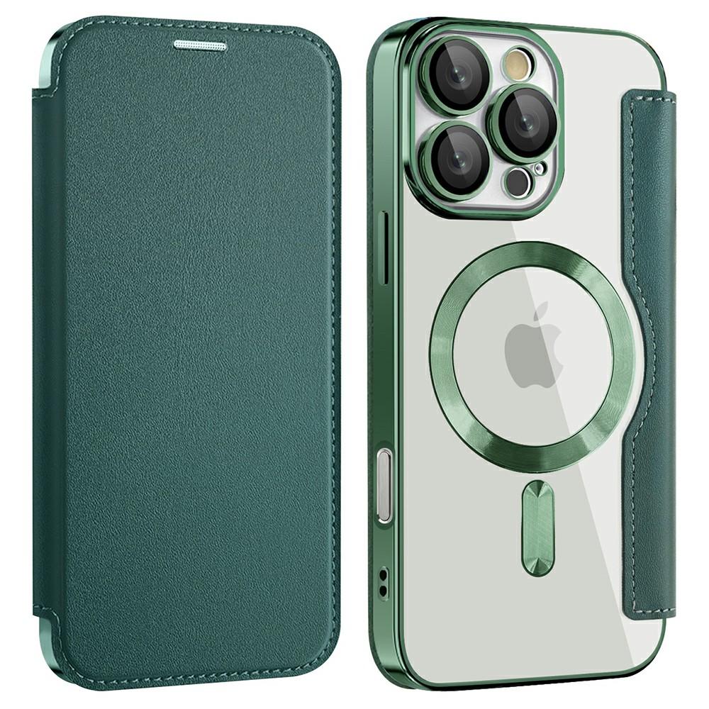 For iPhone 16 Pro Case Compatible with MagSafe RFID Blocking Card Holder Leather Phone Cover
