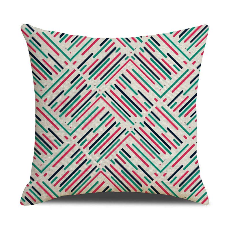 Modern Simple Colorful Geometric Element Pillow Cover Fresh and Fashionable Sofa Cushion Cover Home Decoration Cushion Cover