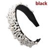 New Winter Women Fashion Pearl Rhinestone Headband Velvet Padded Hair Band Luxury Headwear Ladies Ha