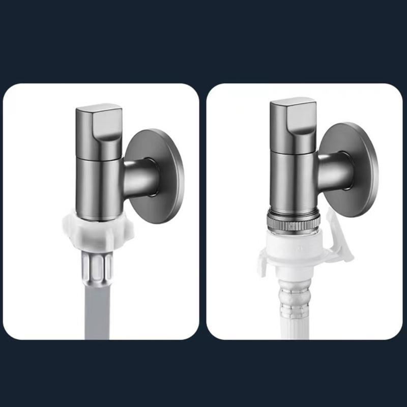 Brass 3-way Filling Angle Valve Wall Mount One Into Two Out Water Toilet Faucet Bidet Sprayer for Bathroom Accessories