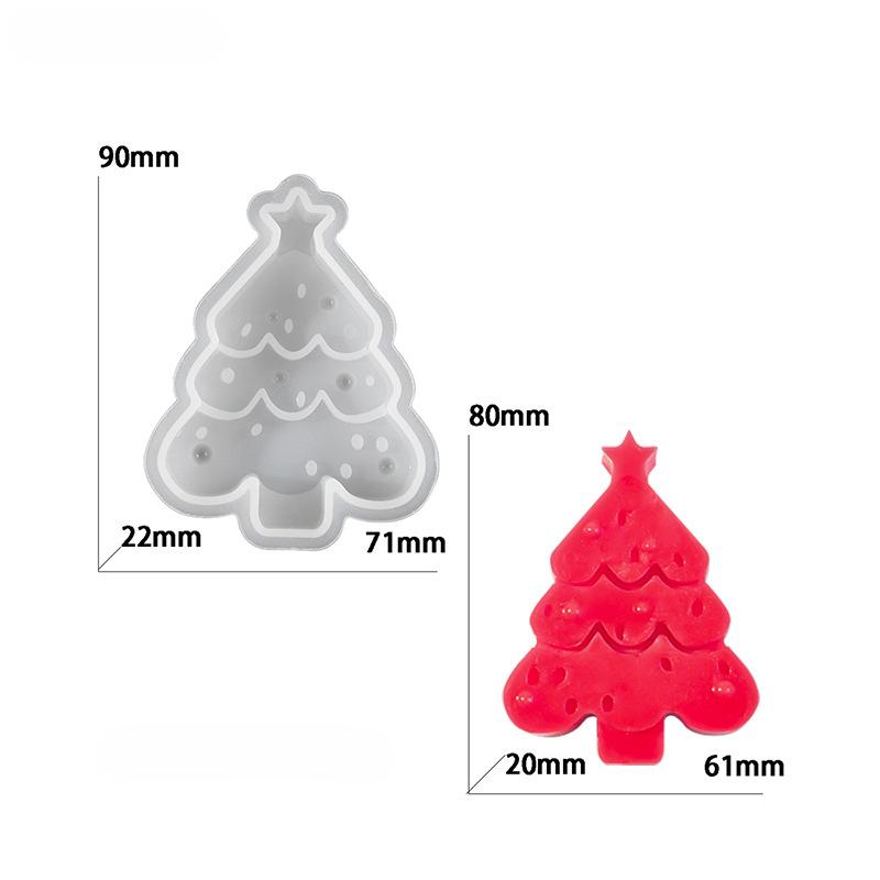 3D Christmas Stereoscopic Deer Animal Silicone Mold Crystal Drop Glue Fondant Cake Decorating Resin Silicone Casting Mold