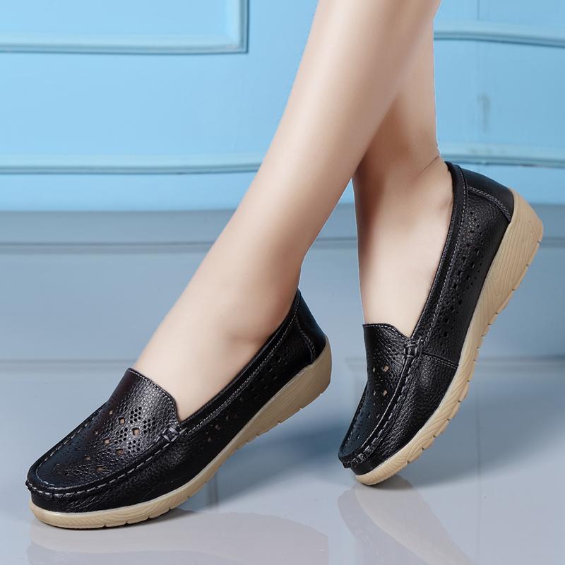

Soft-soled shoes Doudou shoes spring and autumn new mid-heel wedge heel platform hospital nurse shoes 41