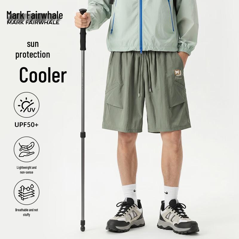 MARK FAIRWHALE Men s Ice Silk Breathable Casual Shorts L